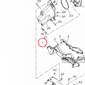 YAMAHA - wypelnienie owiewki nr: BL1F836K0000