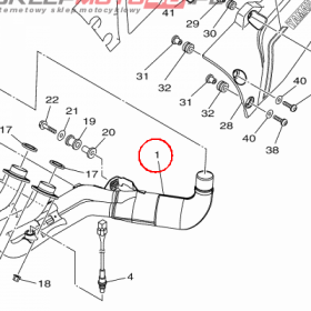 YAMAHA - rura wydech. nr: BP8146100000