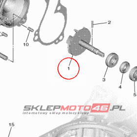 YAMAHA - WALEK POMPY WOD. nr: BR9124500000