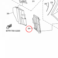 YAMAHA - PANEL PLASTIK. nr: BR92172A0000