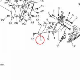 YAMAHA - WLOT POW. PLAST. nr: BS22837N0000