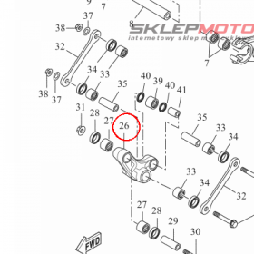 YAMAHA - RAMIE PRZEKAZNIKA nr: BW32217A0000