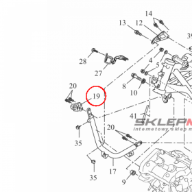 YAMAHA - BRACKET RADIATOR 3 nr: BW3F142M0000