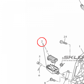 YAMAHA - FOOTREST ASSY 2 nr: BW3F74040000