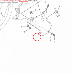 YAMAHA - OWIEWKA BOK nr: BW3F835U00P8