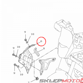 YAMAHA - ELEMENT OWIEWKI nr: BW3F835V00P8