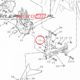 YAMAHA - wypelnienie owiewki nr: BW3F836K0000