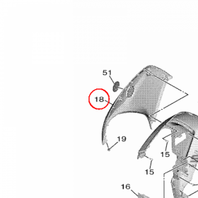 YAMAHA - WYPELNIENIE OWIEWKI nr: BX9F83460000