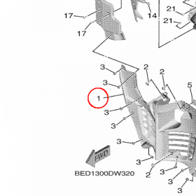 YAMAHA - WLOT POW. PLAST. nr: BX9F837N0000