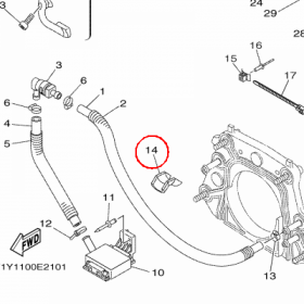 YAMAHA - TRIM, 1 nr: F1SU828H0100