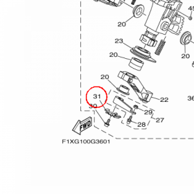 YAMAHA - PLATE, RETAINING nr: F1W6142B0000