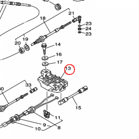 YAMAHA - REMOCON,NOZZLE 2 nr: F1W6153J0000