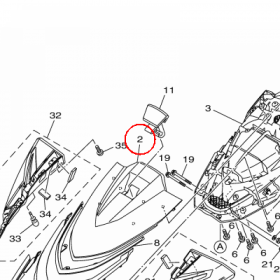 YAMAHA - VISOR nr: F2WU515N00P3