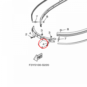YAMAHA - WASHER nr: F3YU11740000