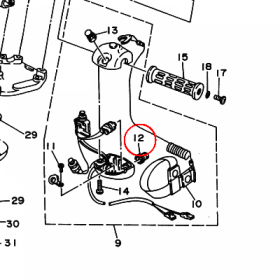 YAMAHA - STOP BUTTON COMP nr: FK7683120200