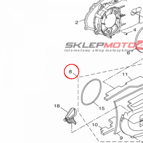 YAMAHA - OSLONA WALU KORBOWEGO nr: 2DME54302000