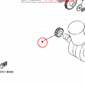 YAMAHA - GEAR, DRIVE nr: 4L0124360000