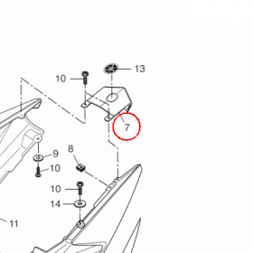 YAMAHA - OSLONA BOCZNA nr: 5D7F171E00P4