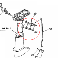 YAMAHA - LEVER, SHIFT ROD 1 nr: 6E0441210000