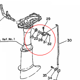 YAMAHA - LEVER, SHIFT ROD 1 nr: 6E0441210000