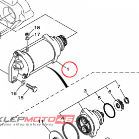 YAMAHA - ROZRUSZNIK nr: 6S5818000000