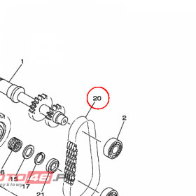 YAMAHA - LANCUCH ROZRZ. nr: 945915403800