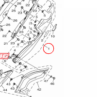 YAMAHA - COVER, SIDE 1 nr: B04XF17100P0