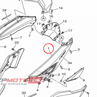 YAMAHA - oslona boczna nr: B6HF171100P5