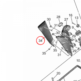 YAMAHA - OSLONA BOCZNA nr: BME2171X0000
