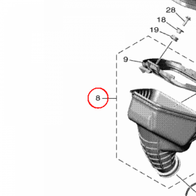 YAMAHA - AIR FILTER CASE COMP. nr: BMF144080000