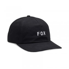 CZAPKA Z DASZKIEM FOX WORDMARK ADJUSTABLE BLACK 