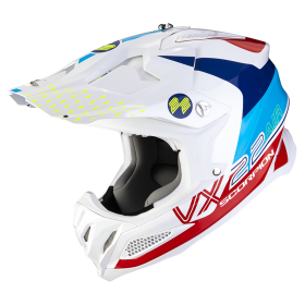 Kask SCORPION VX-22 AIR ARES White-Blue-Red