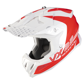 Kask SCORPION VX-22 AIR ARES White-Neon Red