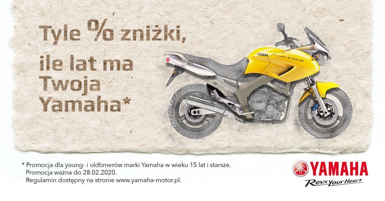 Wraca legendarna promocja „Tyle procent zniżki, ile lat ma Twoja Yamaha”